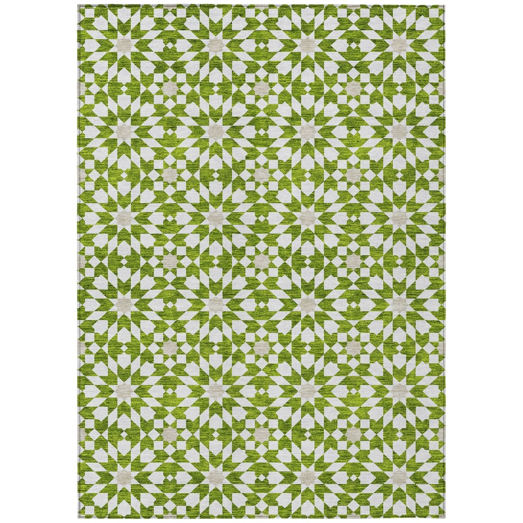 HomeRoots Floral Medallion Transitional Rectangle Outdoor Rug
