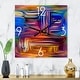 preview thumbnail 7 of 6, Designart 'Colour Fusion V' Modern Large Wall Clock 16 in. Wide x 16 in. High