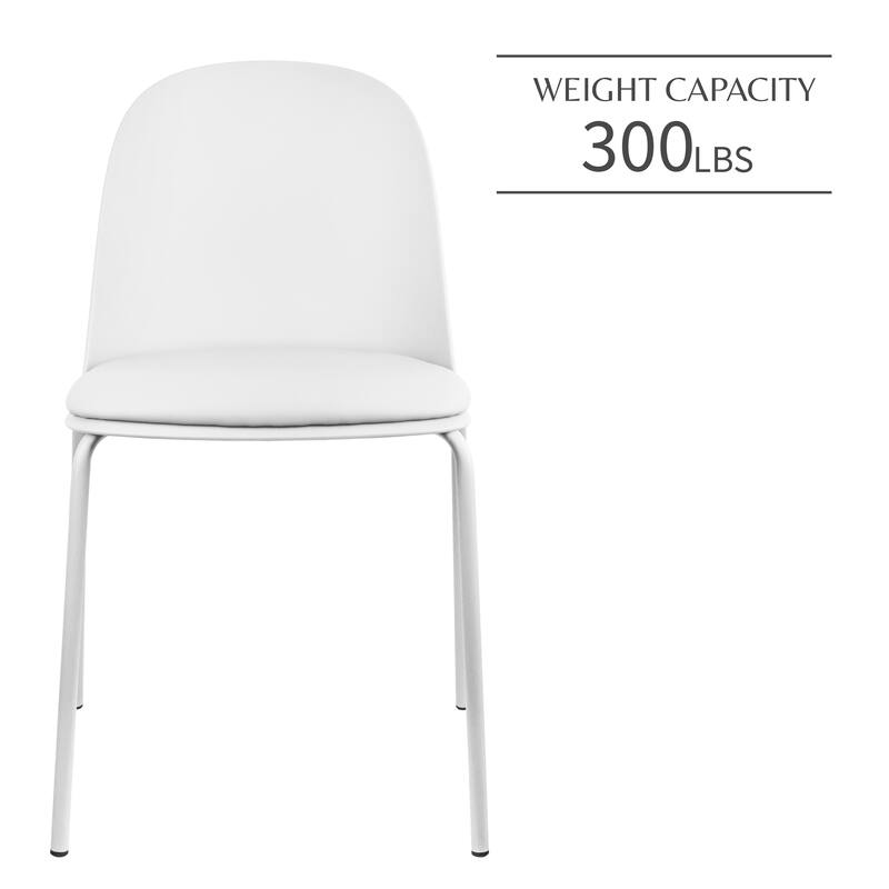 Set of 2 Plastic Eiffel Molded Shell Retro Dining Chairs Accent For Living Room Kitchen Chrome Desk Designer Office