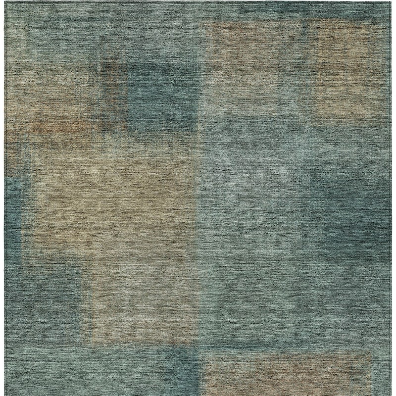 HomeRoots Abstract Transitional Rectangle Outdoor Rug