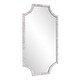 preview thumbnail 4 of 7, Allan Andrews Rectangular Wall Mirror with Scalloped White Marble Frame - 36"H x 20"W