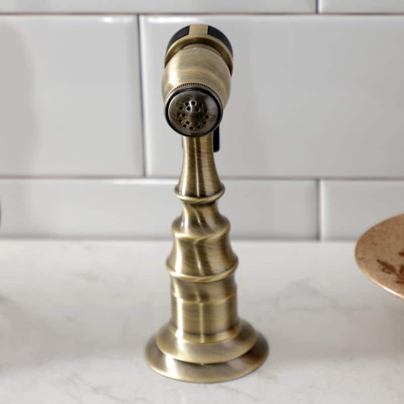 Kingston Brass KS779.TXBS French Country 1.8 GPM Bridge Kitchen Faucet