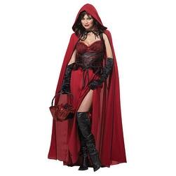 Shop Womens Dark Red Riding Hood Adult Halloween Costume Overstock 14673474