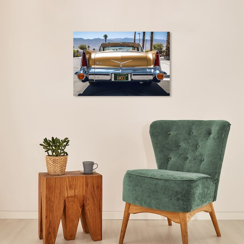 Wynwood Studio Canvas Nature Ride in Style Roma Yellow and Metallic Yellow Modern & Contemporary Wall Art Canvas Print - 16 x 24