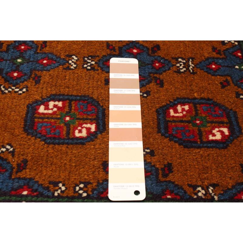 ECARPETGALLERY Hand-knotted Afghan Brown Wool Rug - 2'9 x 4'7