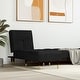 preview thumbnail 1 of 12, vidaXL Chaise Longue Black Velvet - 21.7" x 55.1" x 27.6" Black