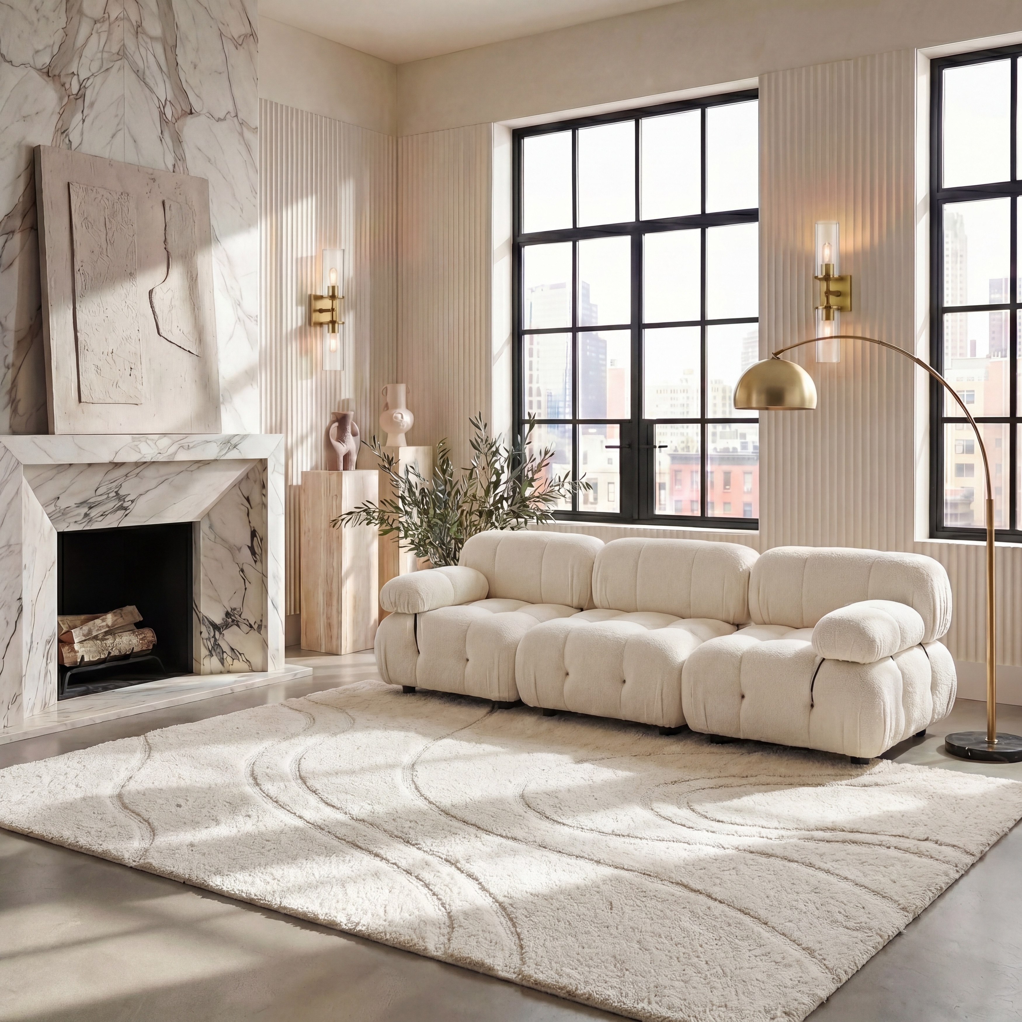 SAFAVIEH Handmade Casablanca Shag Melanija Wool Rug