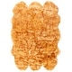 preview thumbnail 48 of 201, SAFAVIEH Handmade Natural Sheepskin Leanca 3.4-inch Thick Rug 5'5" x 7'7" - Champagne/Copper Brown - Rectangle
