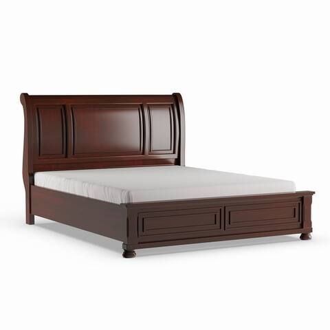 Furniture of America Barelle II Traditional Cherry Finish Panel Bed