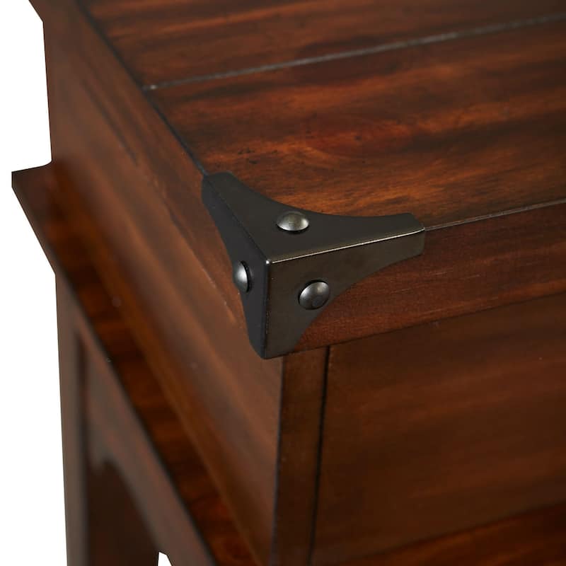 Aspen Skies Russet Brown Console Bar Table - W74 x D21 x H36