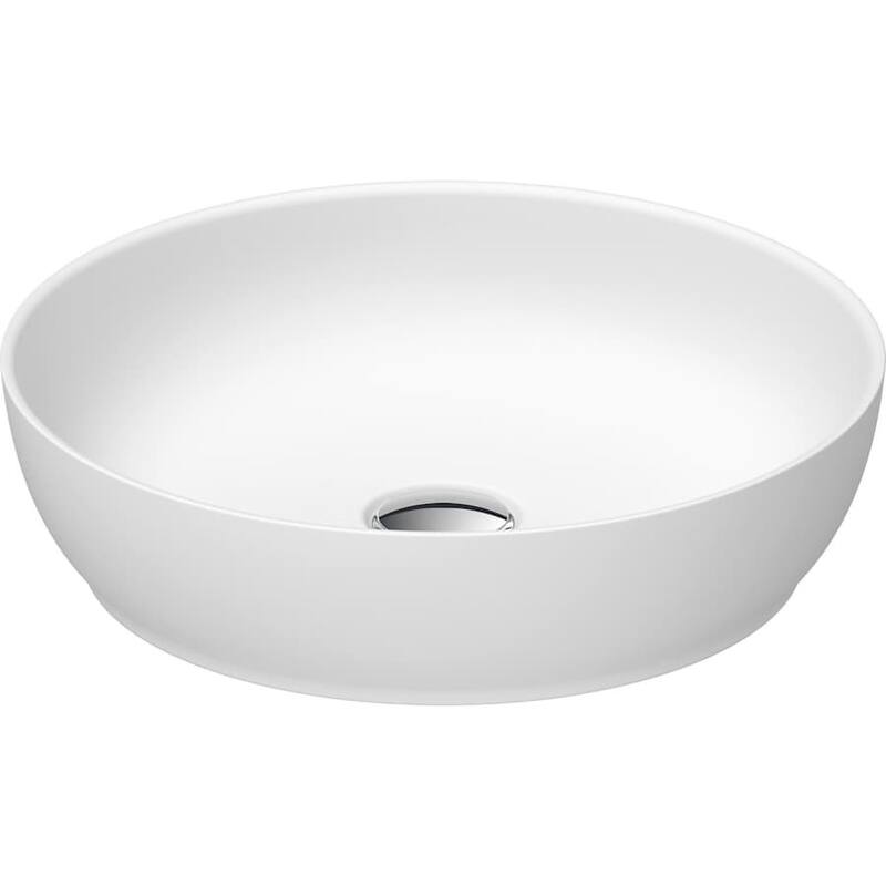 Duravit 26600000-0HOLE Sivida 15-3/4" Circular Solid Surface Vessel - Satin Matte White
