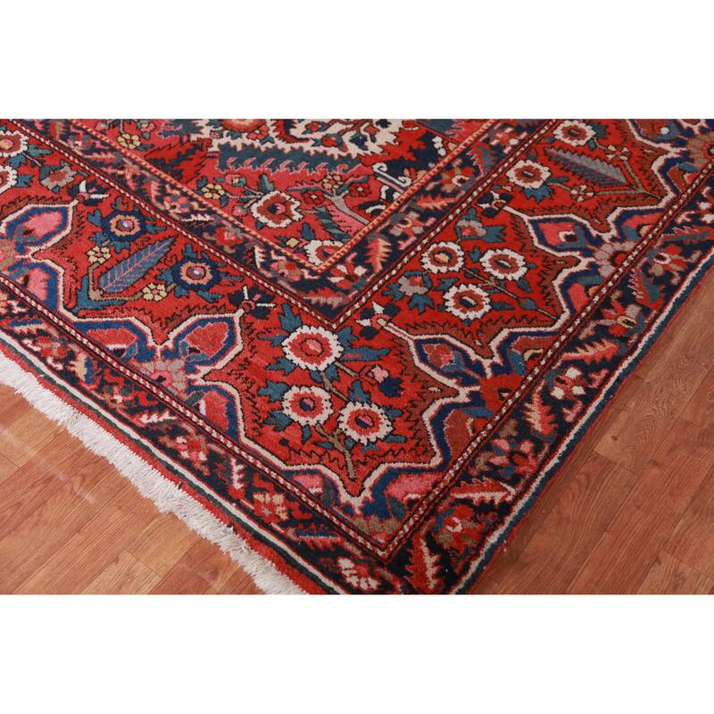 Hand Knotted Oriental 100% Wool Carpet Traditional Geometric Red Bakhtiari Area Rug - 18' 0'' X 12' 9''