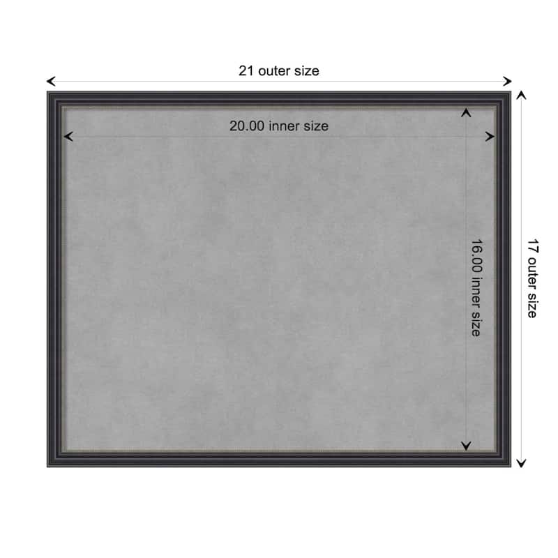 Amanti Art Stylish Black Narrow Framed Magnetic Board - Board Size 20x16