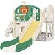 preview thumbnail 13 of 15, Climbing Crawling Playhouse Freestanding Arch Tunnel With Slide Ring Toss Basketball Hoop Toy Storage Organizer