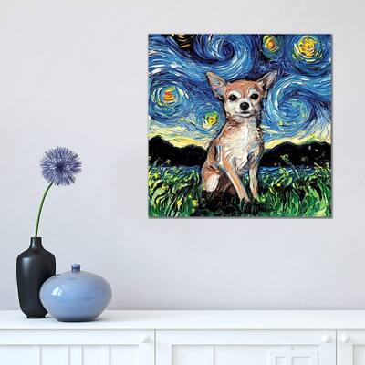 iCanvas "Chihuahua Night" by Aja Trier Canvas Print