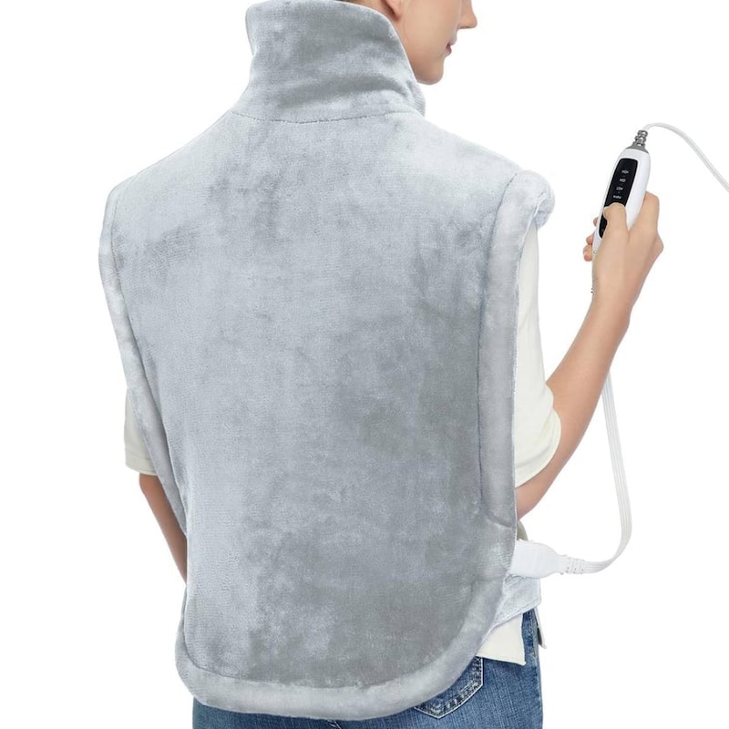 33x22 inch Heating Pad for Neck and Shoulders with Auto Shut Off - Grey