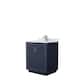 Option Dark Blue, Nickel Trim, White Carrara Marble Top
