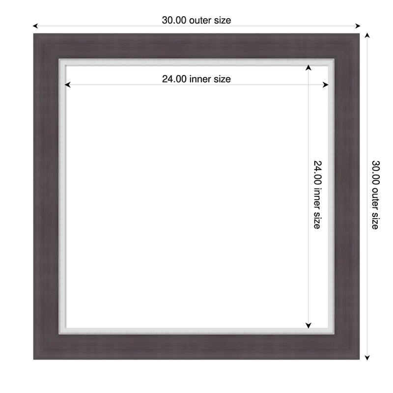 Ellie Framed Dry Erase Magnetic Board - 30 x 30 in - Ellie Brown Silver