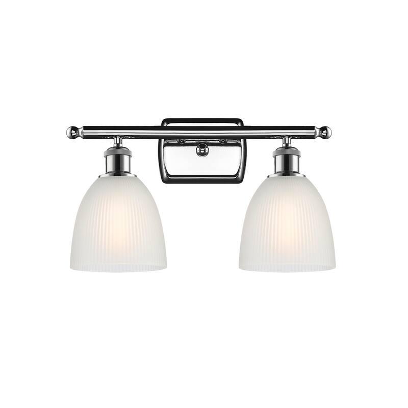 Innovations Lighting Castile 2 Light 16" Wide Bathroom Vanity Light - Polished Chrome / White