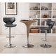 preview thumbnail 1 of 4, Roundhill Furniture Masaccio Leatherette Airlift Adjustable Swivel Barstool (Set of 2) Grey
