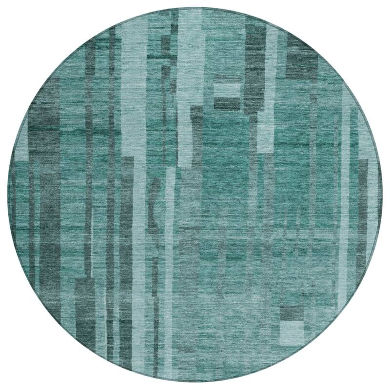 HomeRoots Striped Transitional Rectangle Outdoor Rug