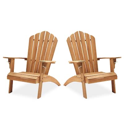 Cambridge Casual Cambria Adirondack Chairs with Cup Holder Set of 2