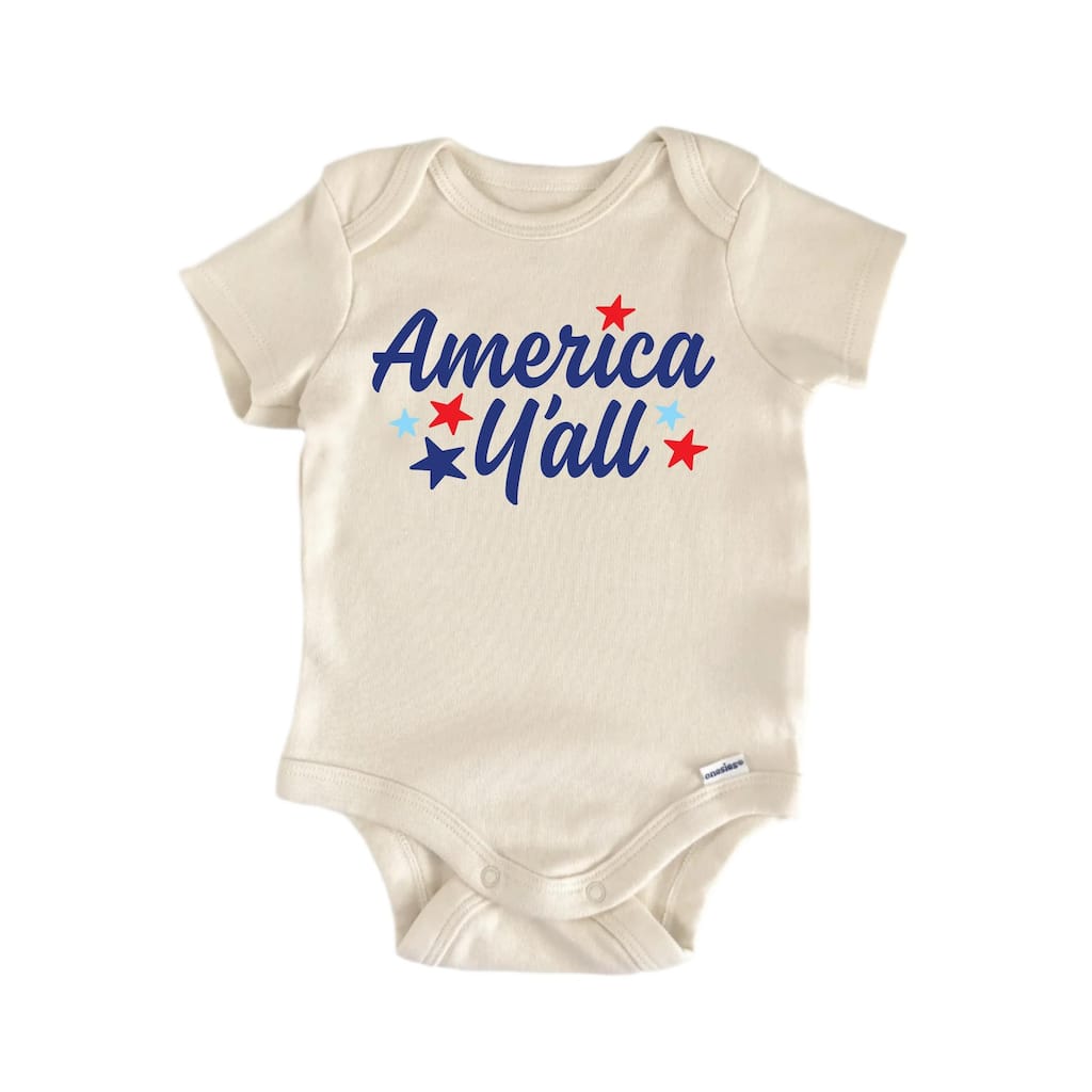America U All July 4th Patriotic - Baby Boy Girl Clothes Bodysuit