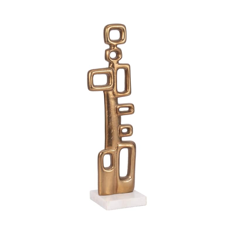 Sagebrook Home Metal 21"H Gold Abstract Table Deco - 5" x 5" x 21"