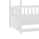 preview thumbnail 8 of 28, Wooden Canopy Bed Frame with Guardrails, Four-Poster Design, and Montessori-Inspired Floor Bed for Kids .