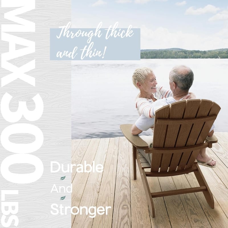 WINSOON All Weather HIPS Outdoor Plastic Adirondack Chair