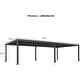 preview thumbnail 57 of 74, PURPLE LEAF Outdoor Louvered Pergola with Adjustable Metal Roof for Patio Pergola 13' x 30' - Grey