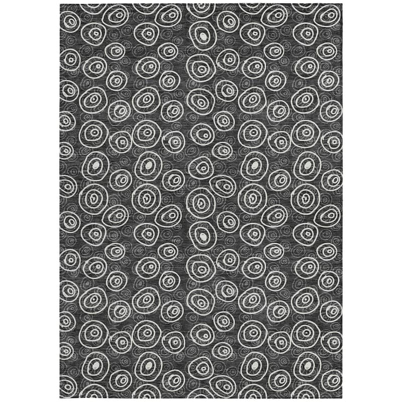 HomeRoots Geometric Transitional Rectangle Outdoor Rug