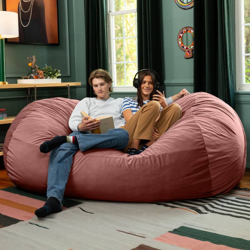 Jaxx Grand Lounger 7 Foot Bean Bag Sofa -Lush Velvet