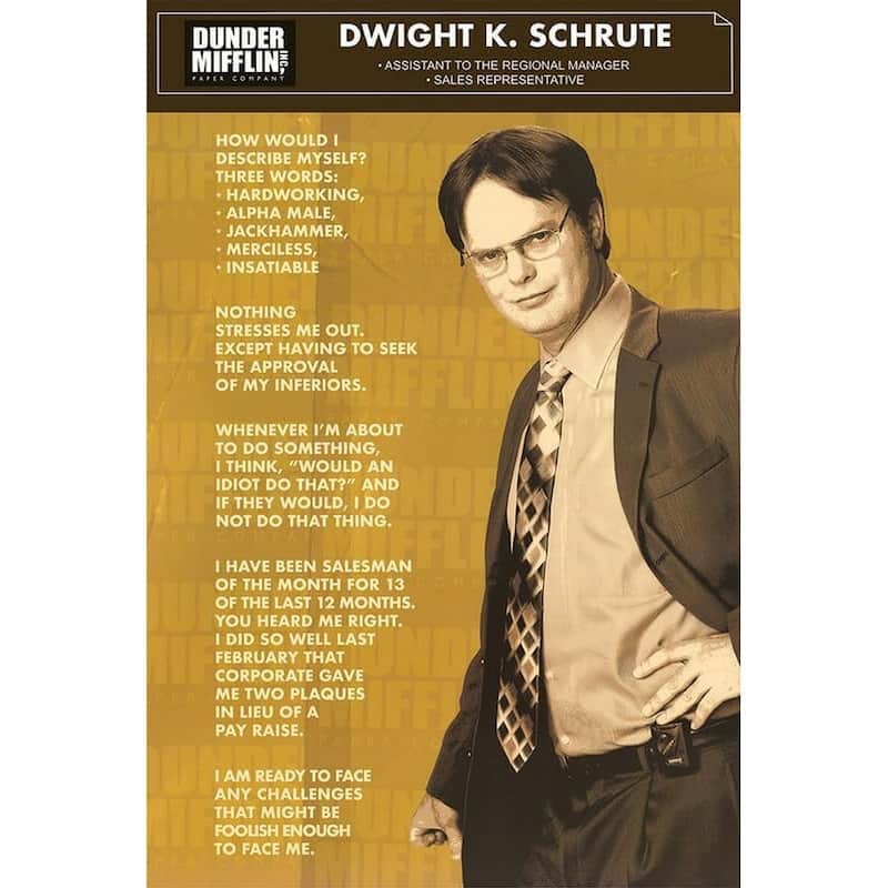 The Office Dwight Art Poster - 24 x 36 Inch