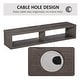 preview thumbnail 6 of 7, HOMCOM Wall Mounted Media Console, Floating TV Stand Component Shelf, Entertainment Center Unit, Dark Grey Wood Grain