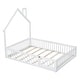 preview thumbnail 23 of 23, House Bed with Fence and Chimney Design, Floor Bed Frame with House-Shaped Headboard