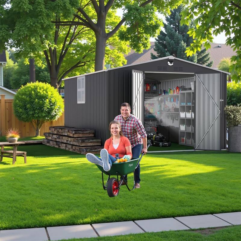 Metal Garden Sheds 10FTx12FT Outdoor Storage Shed