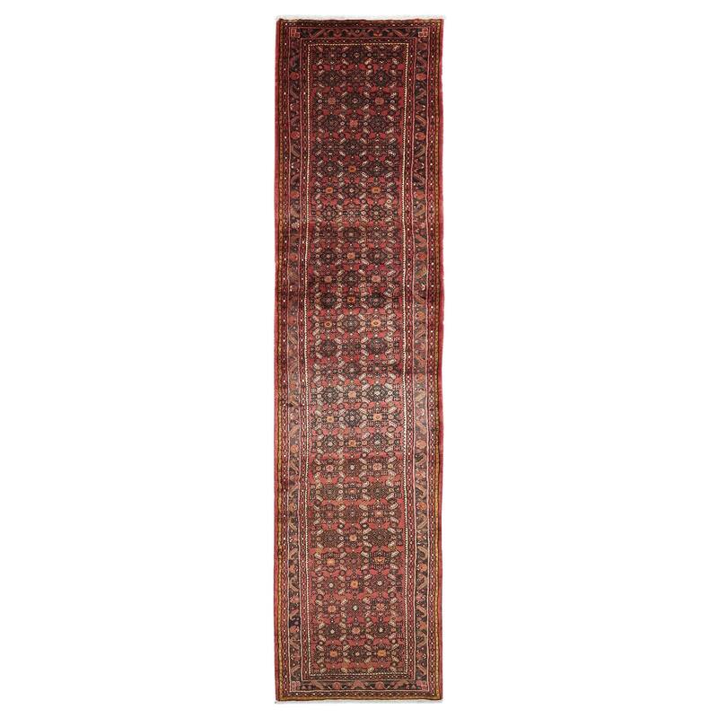 ECARPETGALLERY Hand-knotted Andelz Red Wool Rug - 2'10 x 12'0