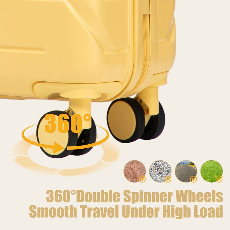 20 Inch ABS Hard Shell Travel Checked Luggage, Scratch Resistant Surface Four Multi-Directional Wheels, With Combination Lock