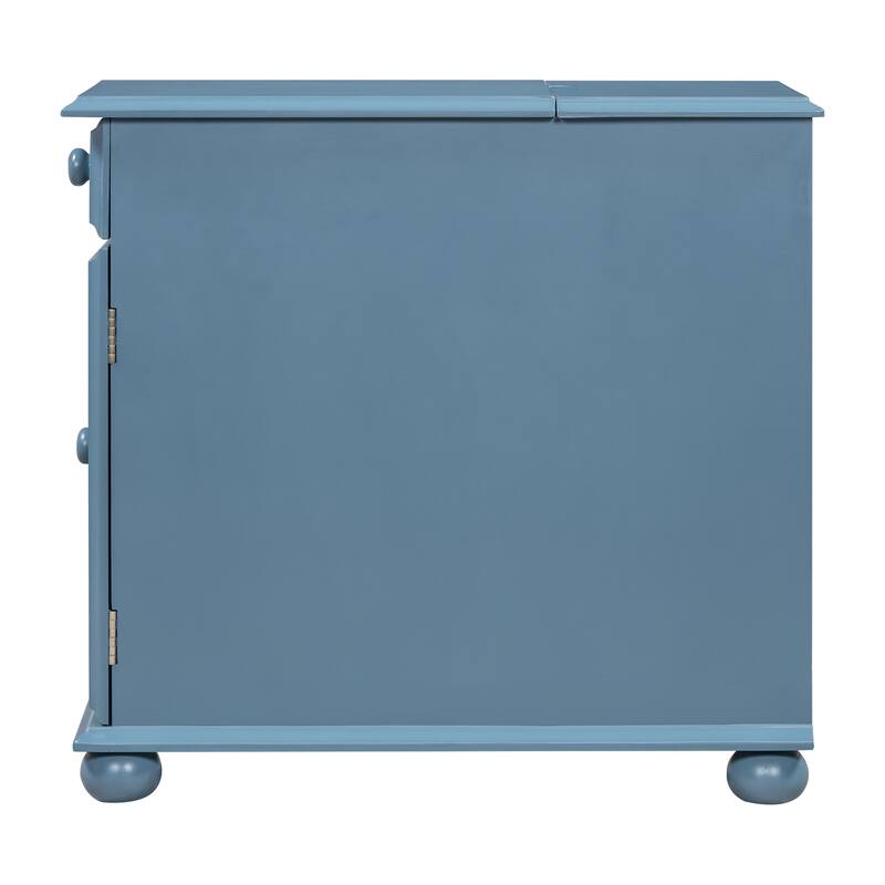 Vintage Style MDF End Table with USB Ports,Living Room Side Table with Cupholders, Sofa Couch Table