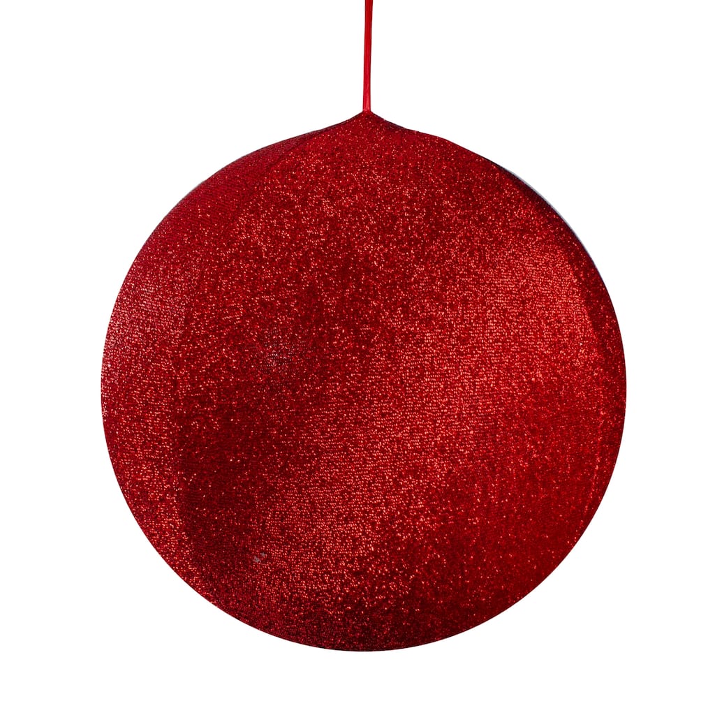 19.5" Tinsel Inflatable Christmas Ball Ornament Outdoor Decoration