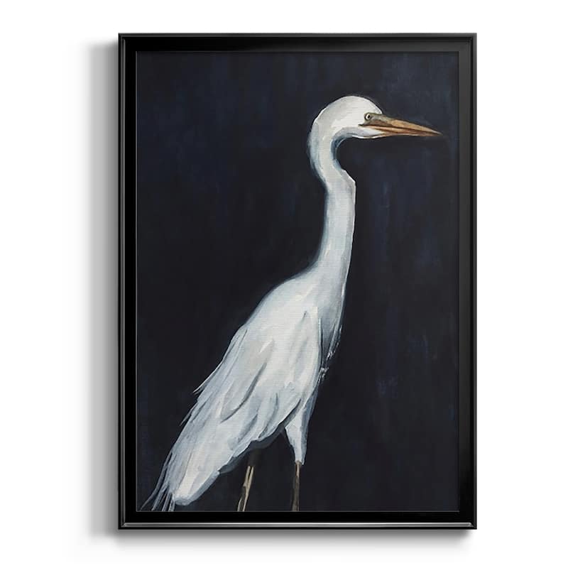 Calm Great Egret II Premium Framed Print - Ready to Hang - 22.5X30.5 - Black