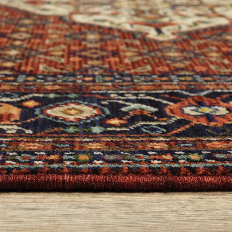 Style Haven Leander Persian Inspiration Fringed Wool Blend Area Rug