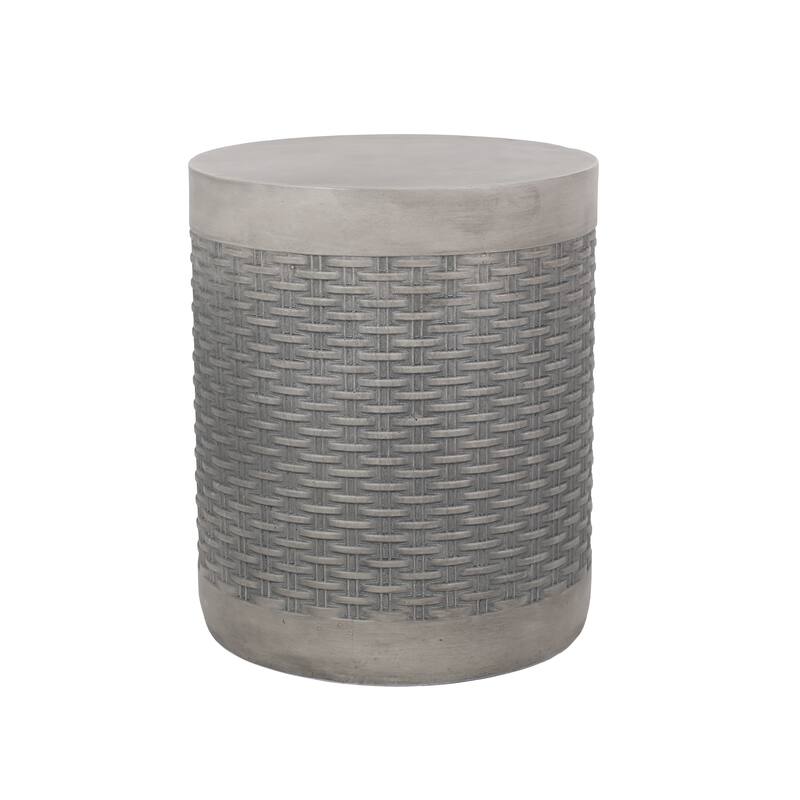 Camino Outdoor Lightweight Concrete Side Table by Christopher Knight Home