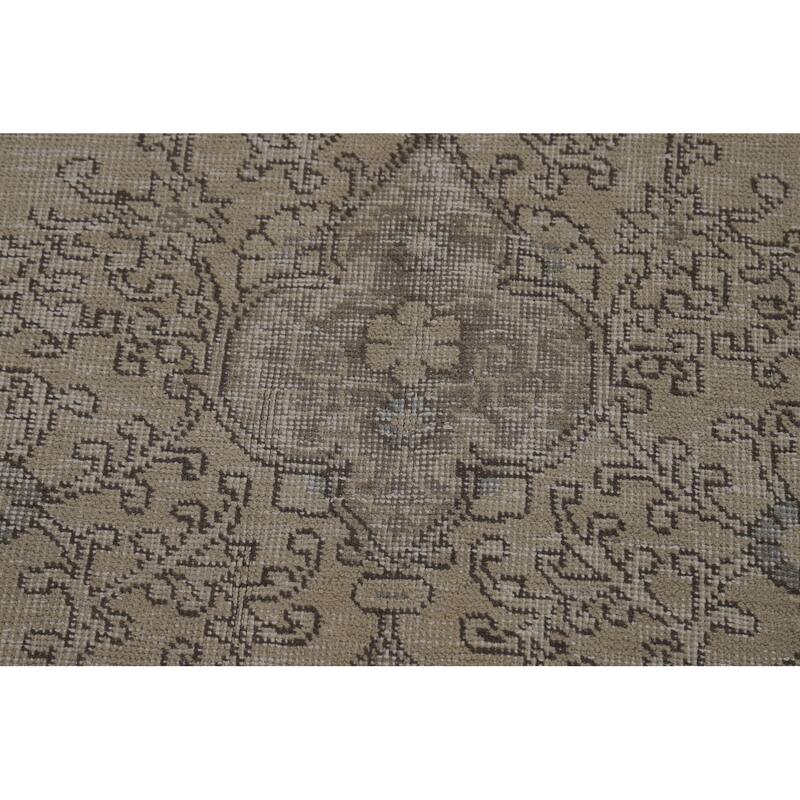 Traditional Medallion Tabriz Persian Vintage Wool Carpet - 9'7" x 12'7"