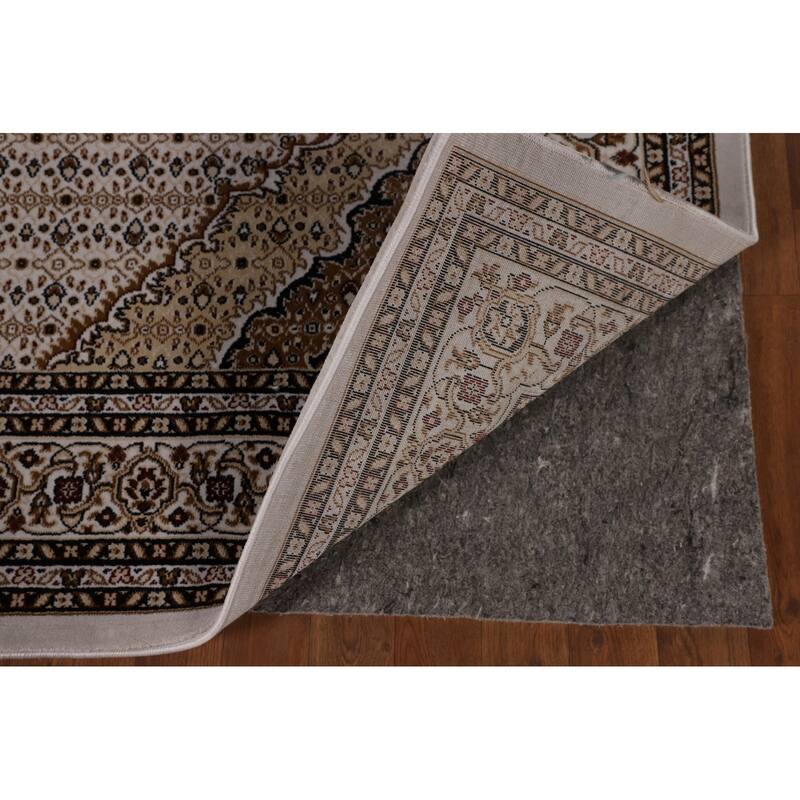 Geometric Tabriz Turkish Area Rug Machine Made Carpet - 5'2" x 7'9"