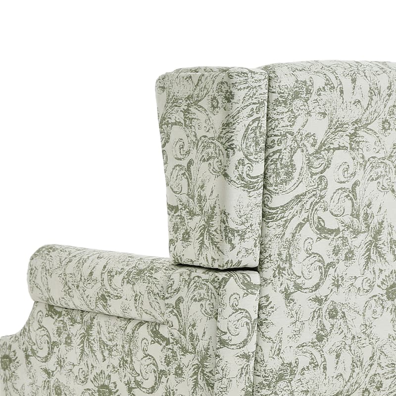 Patterned Upholstered Accent Chair for Living Room