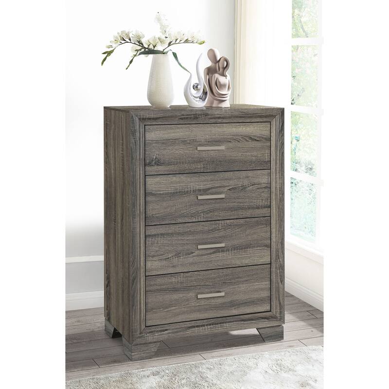 Funston Brown Oak 4-drawer Chest of Drawers