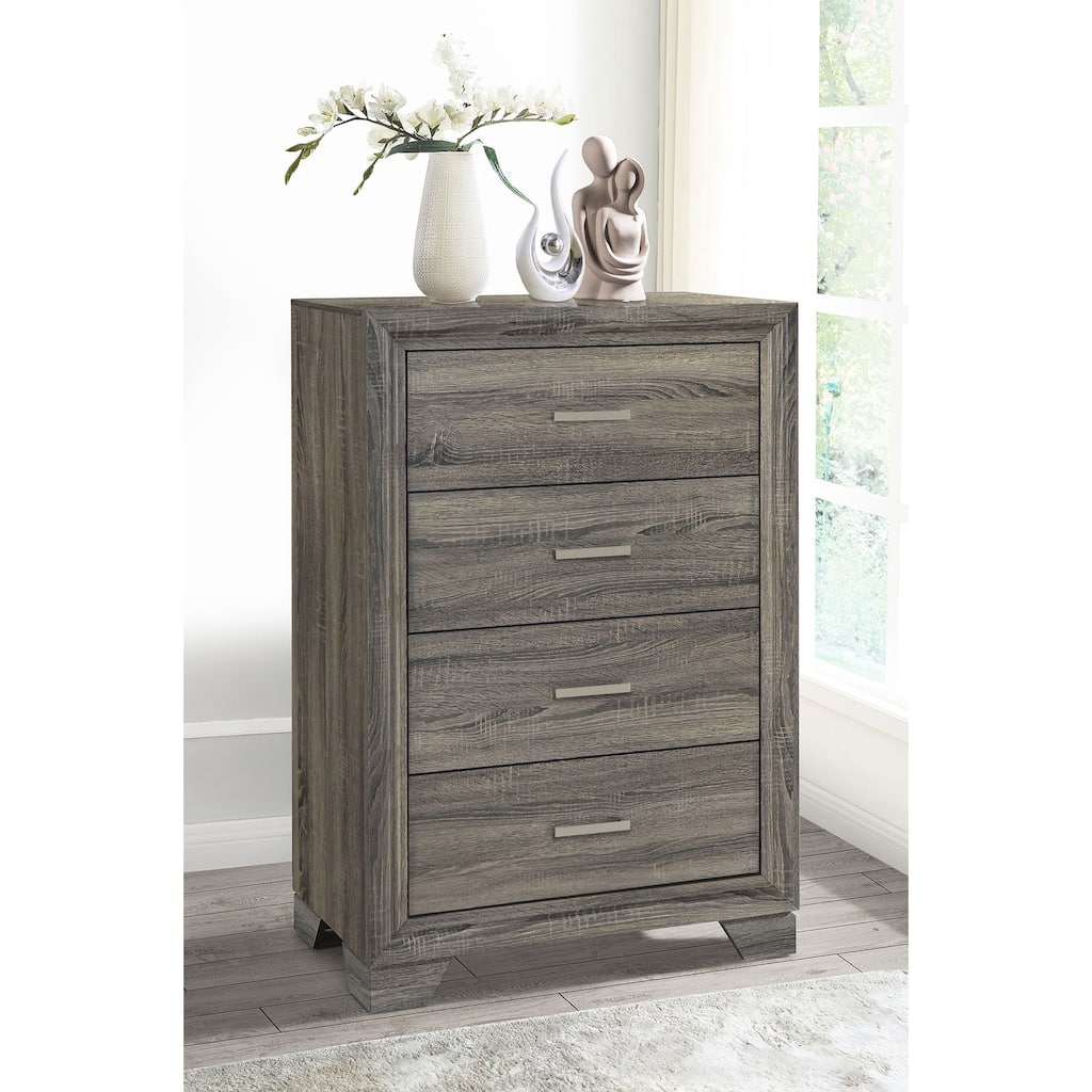 Funston Brown Oak 4-drawer Chest of Drawers