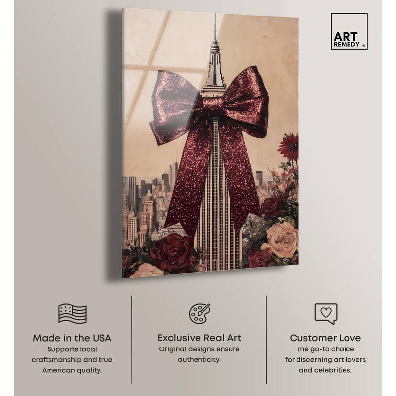 Sparkling Empire State Building Acrylic by Art Remedy, Ready to Hang